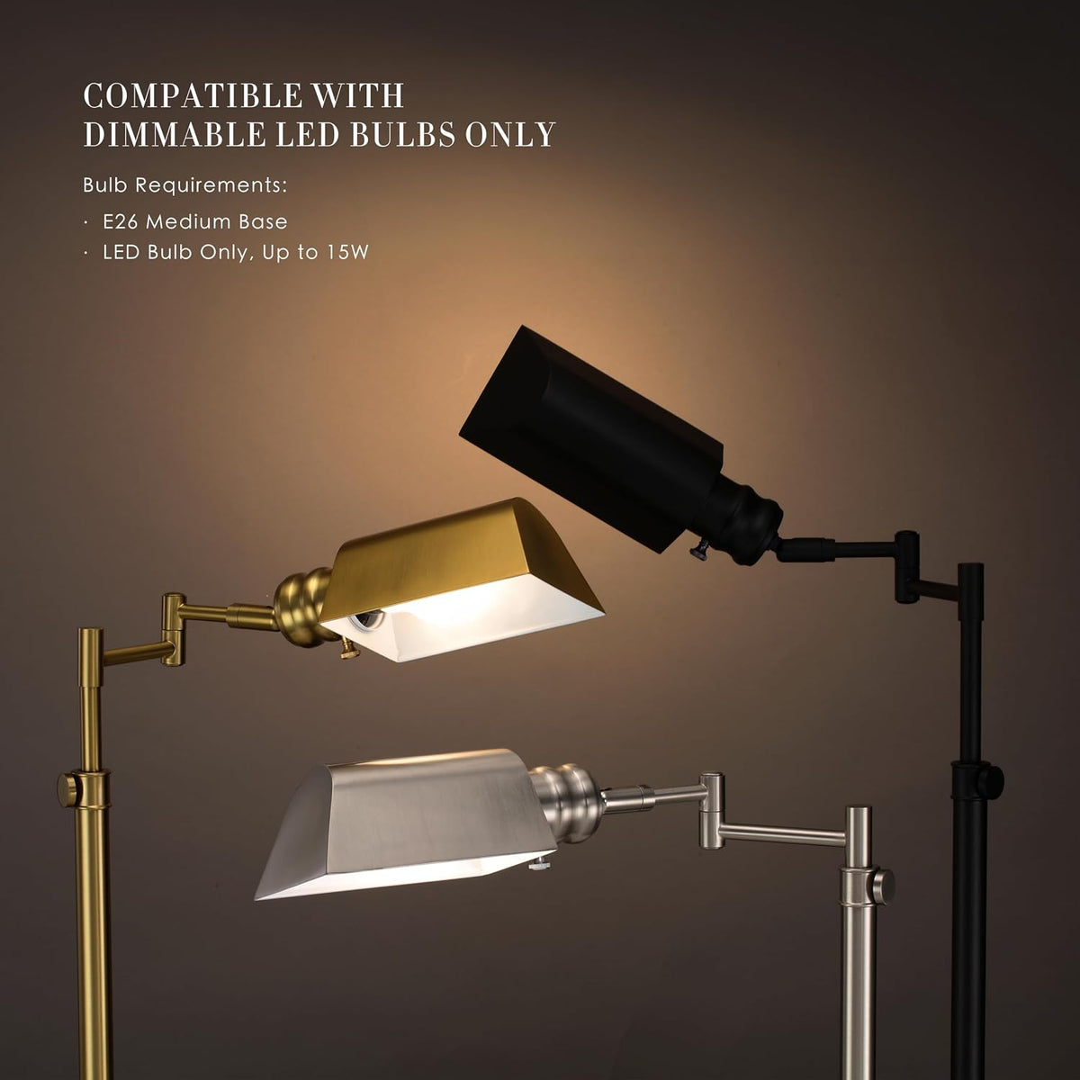 O'Bright Arcadia Pharmacy Desk Lamp, Antique Brass