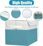 Bagnizer Large 22 Quart Linen Fabric Foldable Storage Bin Cube Organizer Basket - Image 5