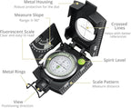 Anbte Compass Hiking Survival, IP65 Waterproof Metal Compass - Image 3