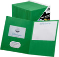 FILE-EZ Two-Pocket Folders, Textured Paper, Letter Size