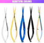 Cross Edge Spring Scissors 5 Inch straight Stainless-Steel Precision Eyebrow & - Image 9