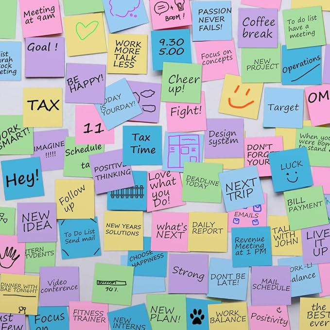 MyLifeUNIT Sticky Notes 3x3, Bulk Pack 54 Note Pads 5400 Sheets - Image 4