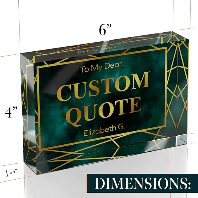 Personalized Gifts, Custom Quote Block Letter Board, Crystal-Clear Acrylic - Image 8