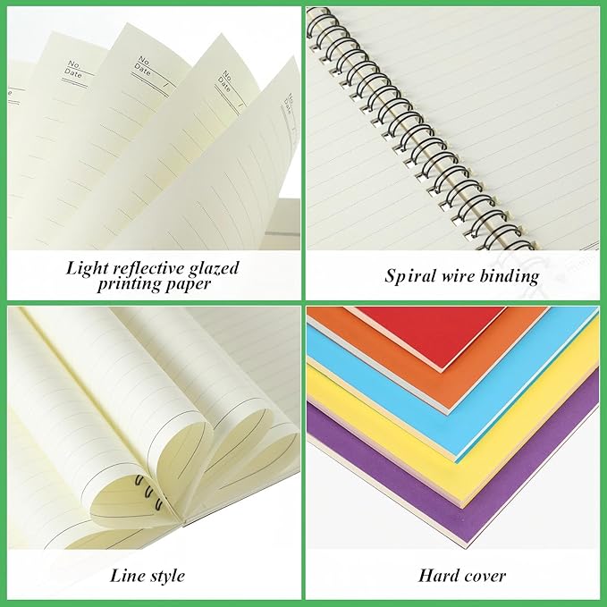Leelosp 12 Pack Small Spiral Notebook A5 Lined College Ruled Spiral Journal - Image 2