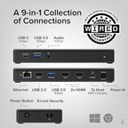 Plugable USB-C Docking Station Dual 4K 60Hz HDMI, 65W Charging, Gigabit Ethernet - Image 2