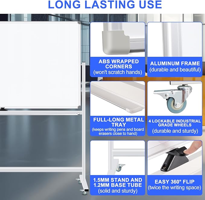 Mobile Magnet Large Whiteboard - Image 2