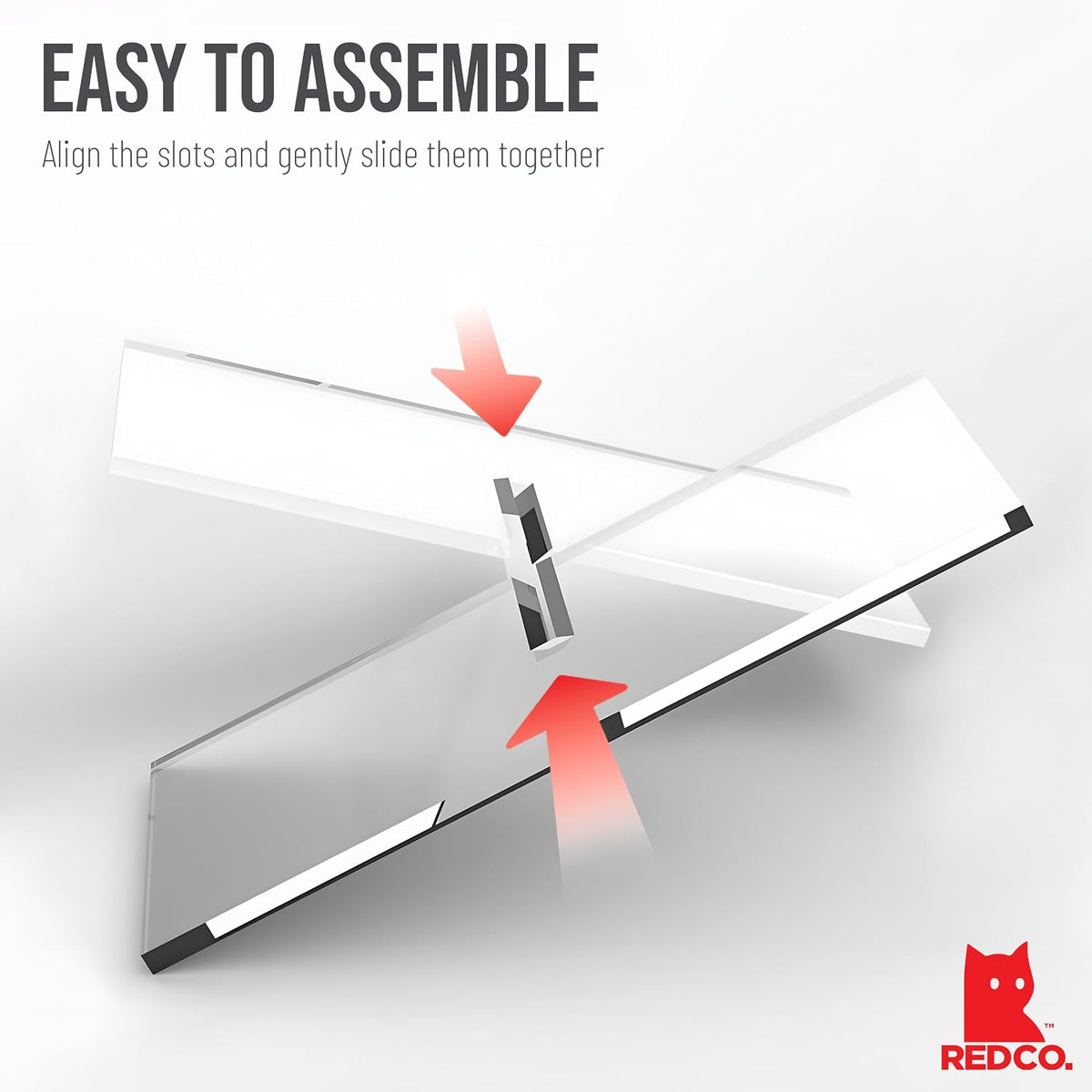 Red Co. Transparent Clear Acrylic Book Holder 2 Piece Reading Stand for Open ...