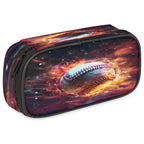 Pardick Pencil Case，Baseball Fire Big Capacity Pencil Pouch Coin Pouch by Pardick