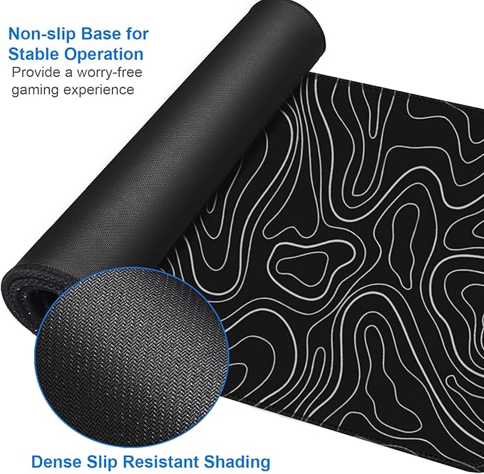 Large Extended Gaming Mouse Pad, 31.5x15.7 inch Computer Keyboard Mouse Mat - Image 4