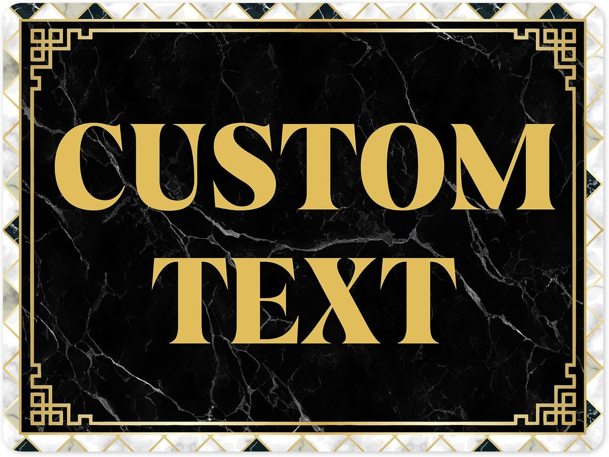 Custom Sign, Custom Street Sign, 11 Font Colors, 13 Font Styles, 4 Hole Options