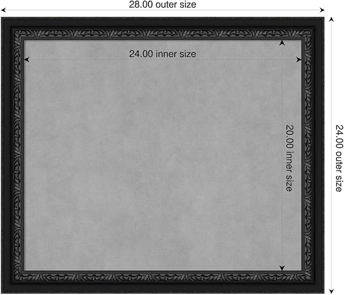 Amanti Art Black Framed Magnetic Board 24x28 Medium Vision Board - Image 2