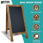 Better Office Products Magnetic A-Frame Chalkboard Sign, Extra Large 20" x 40" - Image 5
