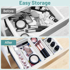 WOWBOX 25 PCS Plastic Drawer Organizer Set, 4 Sizes Desk Drawer Divider - Image 5