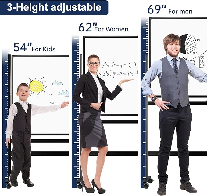 Large Dry-Erase Rolling Magnetic Whiteboard - Image 7