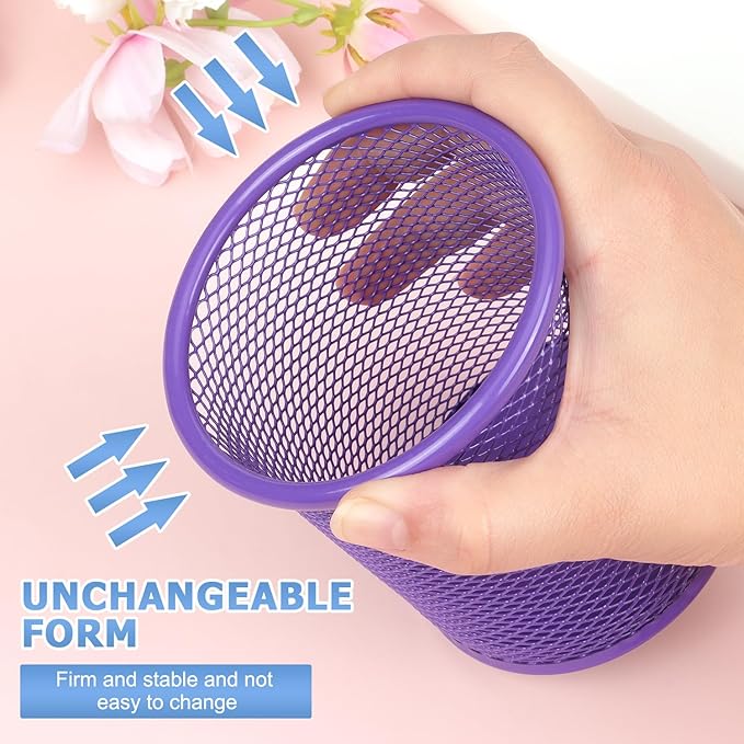 Tamaki Pen Holder Cup for Desk, Desk Organizer Wire Mesh Pencil Cup Holder for - Image 4