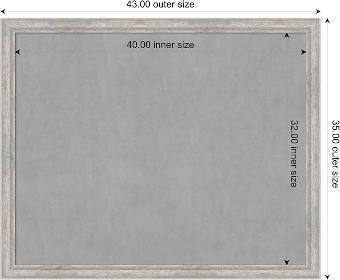 Amanti Art Silver Framed Magnetic Board 35x43 X-Large Vision Board - Image 4