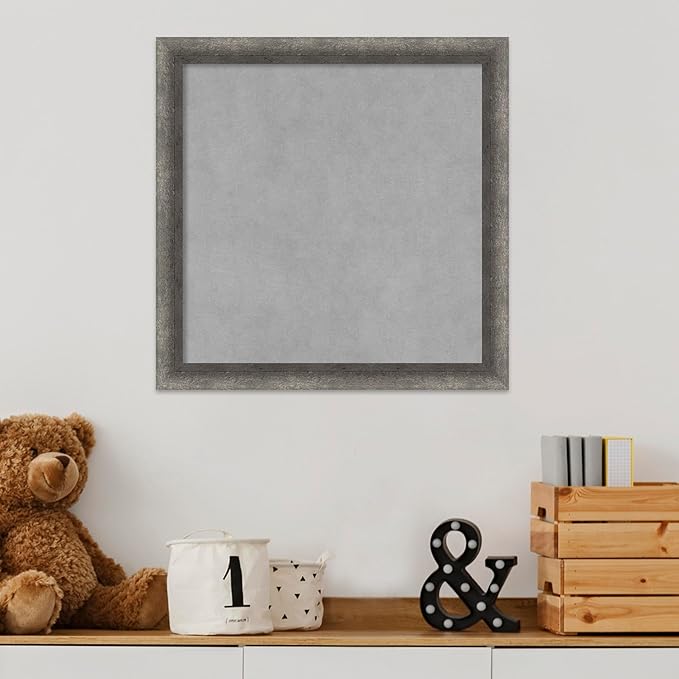 Amanti Art Grey Framed Magnetic Board 18x18 Small Vision Board - Image 5