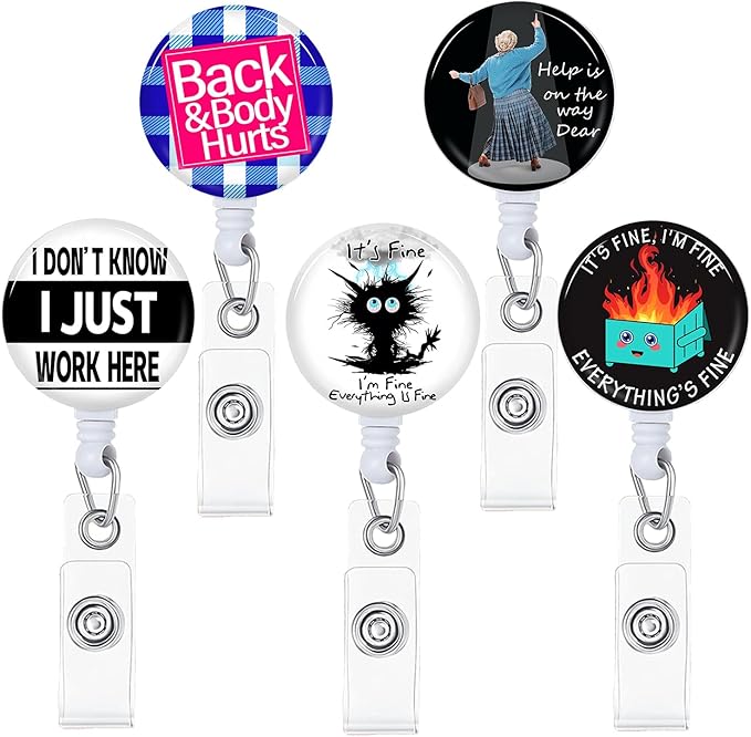 5pcs Badge Reels Holder Retractable by Unknown