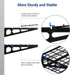 fleximounts 2-pack 2x6ft garage shelving 24-inch-by-72-inch heavy duty showing dimensions