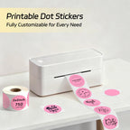 2 inch Dot Stickers Labels Circle Garage Sale Sticker 750Pcs Round Thermal Printer Stickers Printable Writable Price Labels for Yard Sale, Pink
