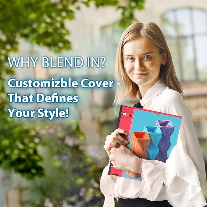WOT I 1 Inch Telescoping 3 Ring Binder 4 Pack, Expandable Flexible Binder - Image 3