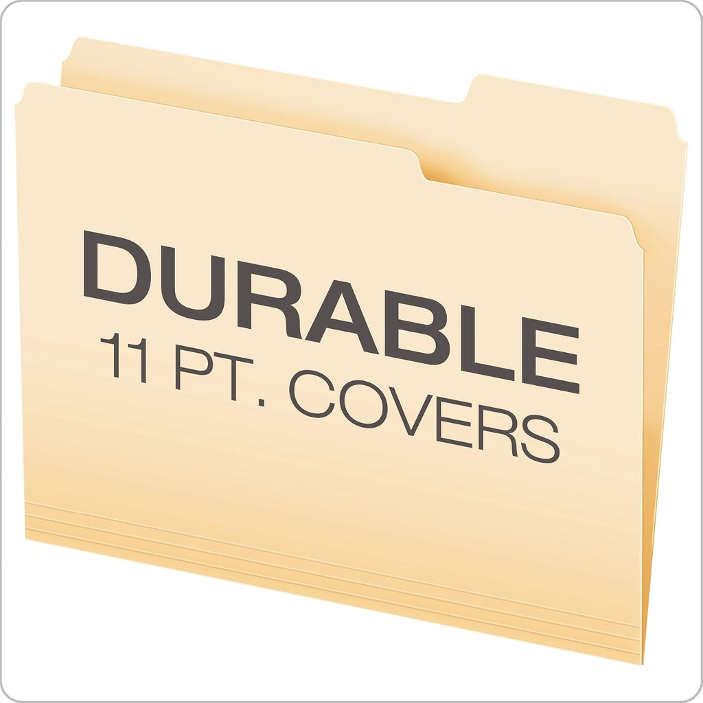 Pendaflex File Folders,Durable Manila Folders,Letter Size (8.5" x 11"),3 Top Tabs for Easy Labeling,Everyday Filing Essential for Offices,Classrooms&Home Document Organization,100 Count (Pack of 2)