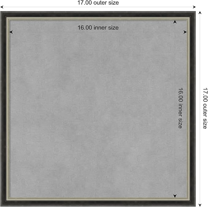 Amanti Art Black Framed Magnetic Board 17x17 Small Vision Board - Image 4