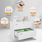 AFAIF 2 Drawer File Cabinets for Home Office, Metal Filing Cabinet - Image 6