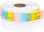 Cascading Rainbow Personalized Return Address Labels Without Dispenser by ArtisticDirect
