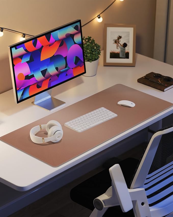 Leather Desk Pad Protector, Desk Mat, Large Mouse Pad, Non-Slip Desk Pad - Image 6