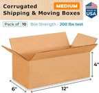 Medium Moving & Shipping Boxes 12x6x4 inches - Image 2