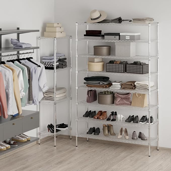 Regal Altair 18" Deep x 54" Wide x 86" Height Wire Shelving Kit | 8-Tier | NSF - Image 5
