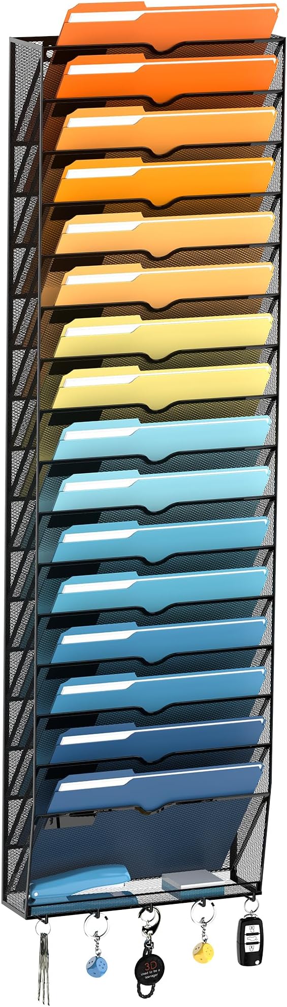 SUPEASY 17-Tier Wall File Holder Organizer by SUPEASY