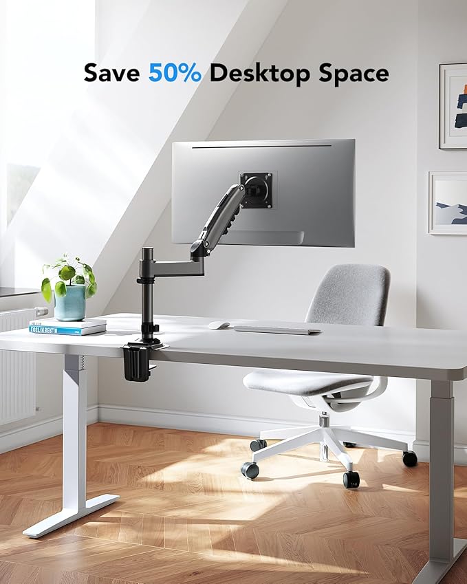 HUANUO Single Monitor Arm, Adjustable Desk Mount - Image 6