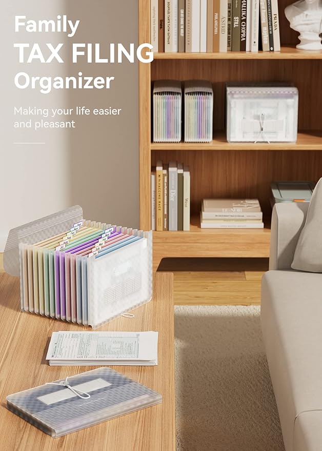 ABC life 12-Pocket Accordion File Organizer, Expandable File Folder - Image 6