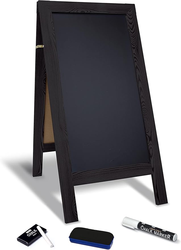 Better Office Products Magnetic A-Frame Chalkboard Sign, Extra Large 20" x 40" by BetterOfficeProducts