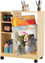 VISWIN Art Cart Organizer, Solid Pine Wood Art Supply Storage Organizer by VISWIN