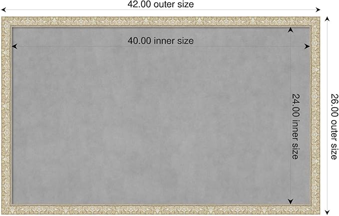 Amanti Art Silver Framed Magnetic Board 26x42 Large Vision Board - Image 2