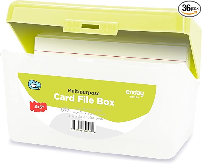 Enday Index Card Holder Green, 3x5 Note Flash Card Organizer Case, Index Card by ENDAY
