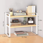 SIDIANBAN Desktop Organizer Shelf Office Storage Rack Computer Desk Bookshelf - Image 2