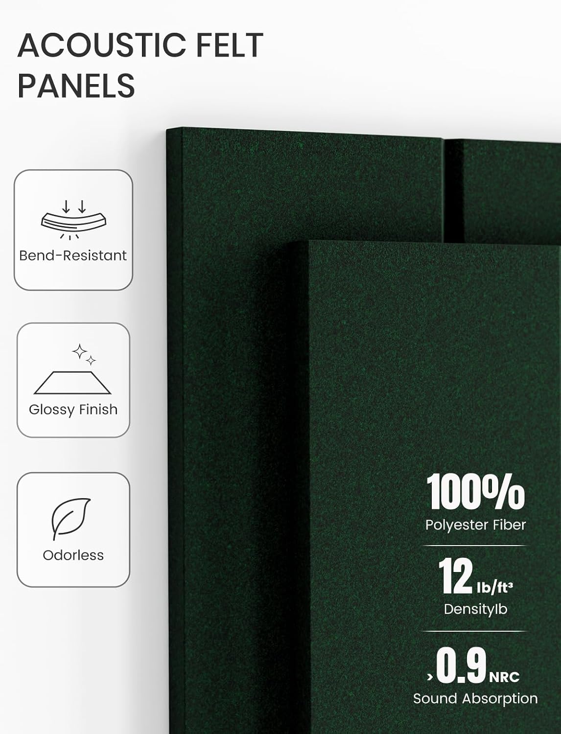 Fluxynara Felt Bulletin Board & Cork Board Alternative 48'' x 36&...