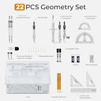 Nicpro 22 PCS Compass Geometry Tools - Image 2
