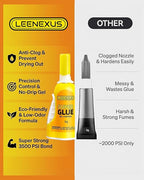 LEENEXUS Super Glue Gel Precision Control, 5ML【Dual Molecular Interlock】 Clear - Image 7