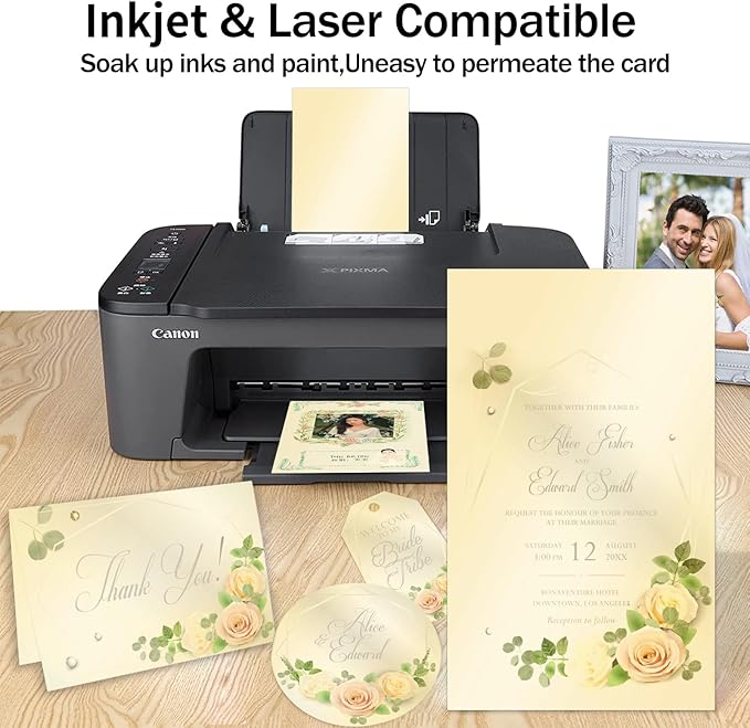 Cream Shimmer Cardstock Legal Paper 8.5x14, Goefun Light Gold Pearlescent Thick - Image 4