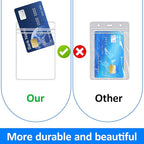 50 Pcs Vertical Plastic Badge Holder, Id Badge Holder Id Card Name Tag Holders - Image 6
