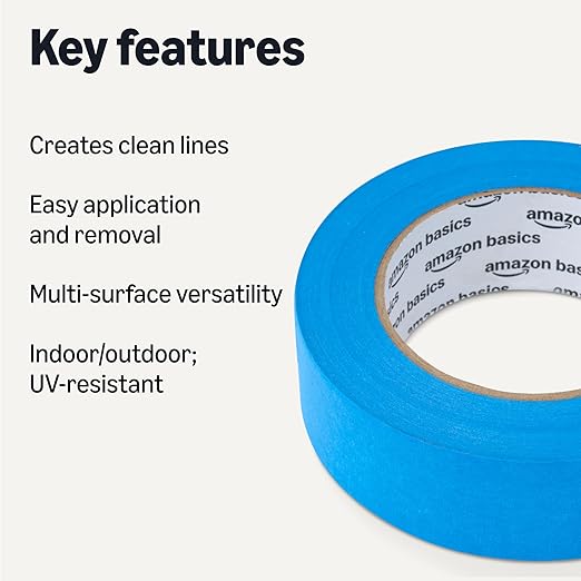 Amazon Basics Painters Tape, 1.41" x 60-Yard, 4 Rolls - Image 2