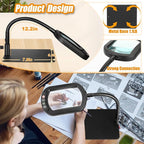 Veemagni 10X Rectangle Magnifying Glass - Image 5