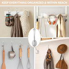Homanu 14 Pack Coat Hooks Wall Mounted - Image 2