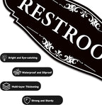 Restroom Sign for Business and Home，Self-adhesive Unisex Bathroom Sign - Image 3