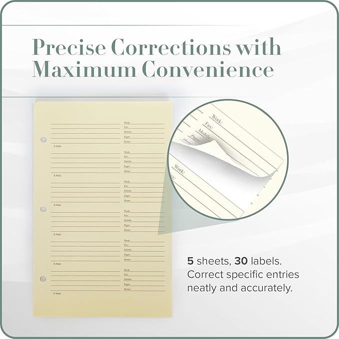 Gallery Leather Address Book Correction Labels - Image 3